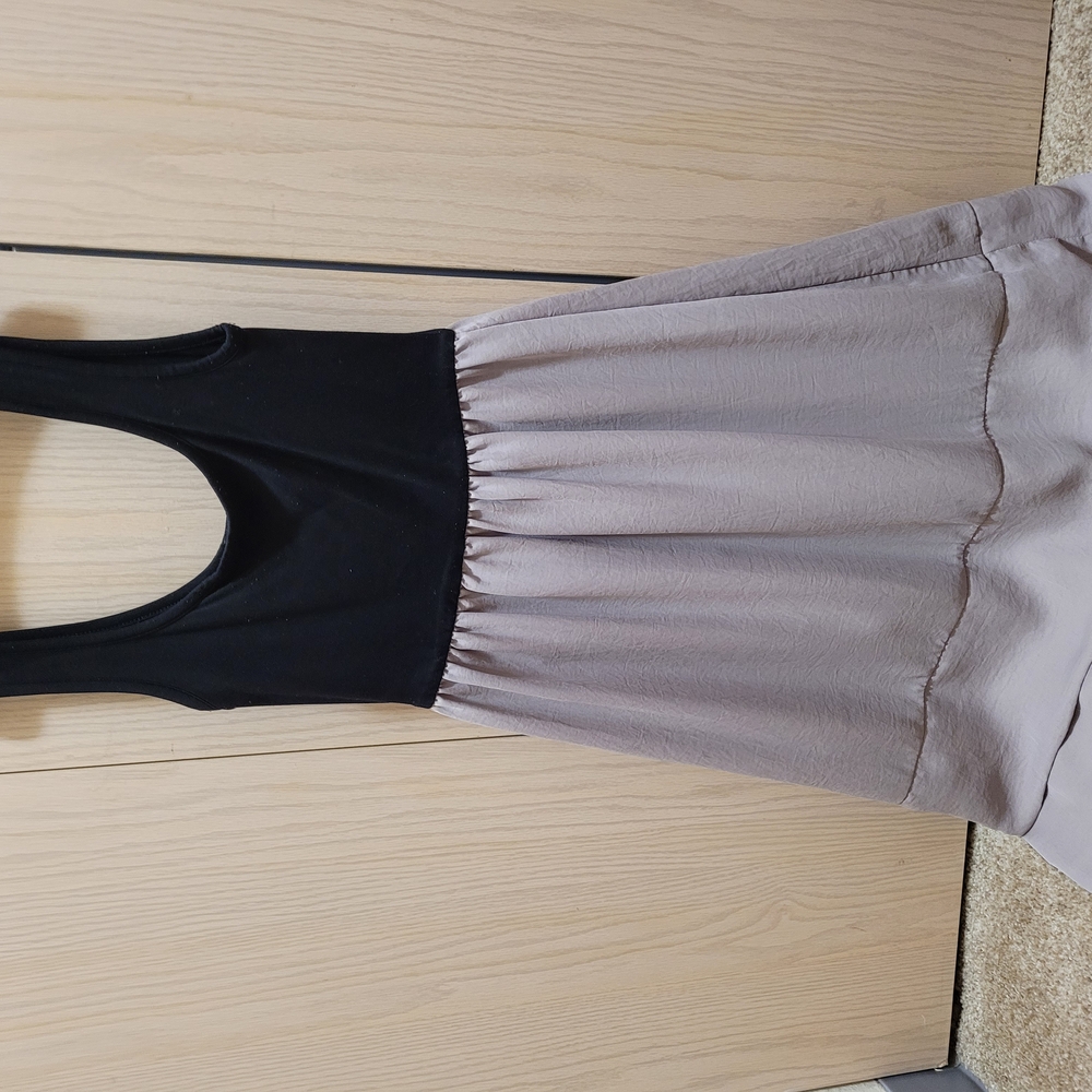 Massimo Black and Gray Sleeveless Dress